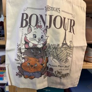 Aristocats Bonjour Cat Tote Bag - Cream
